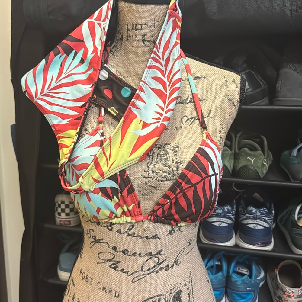 EUC Prana brand super duper cute reversible 2 piece swim suit bikini. Size M.